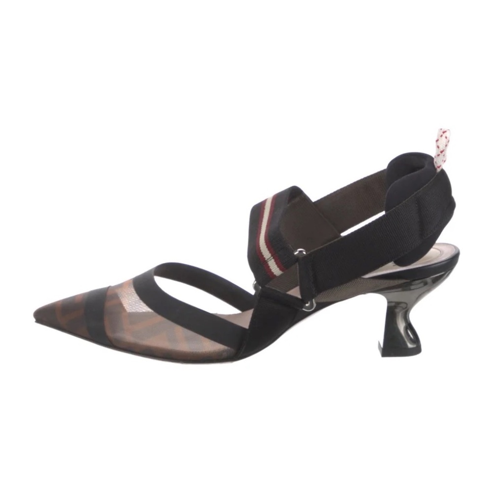 Fendi Colibri Zocolo Cute Dressy Black Pump Heels